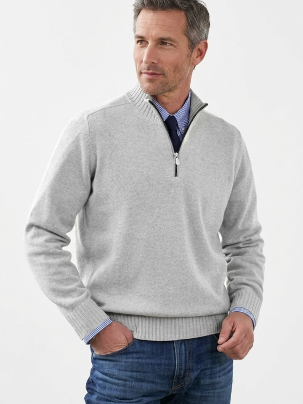 Darevellon | Comfortable Half-Zip Sweater