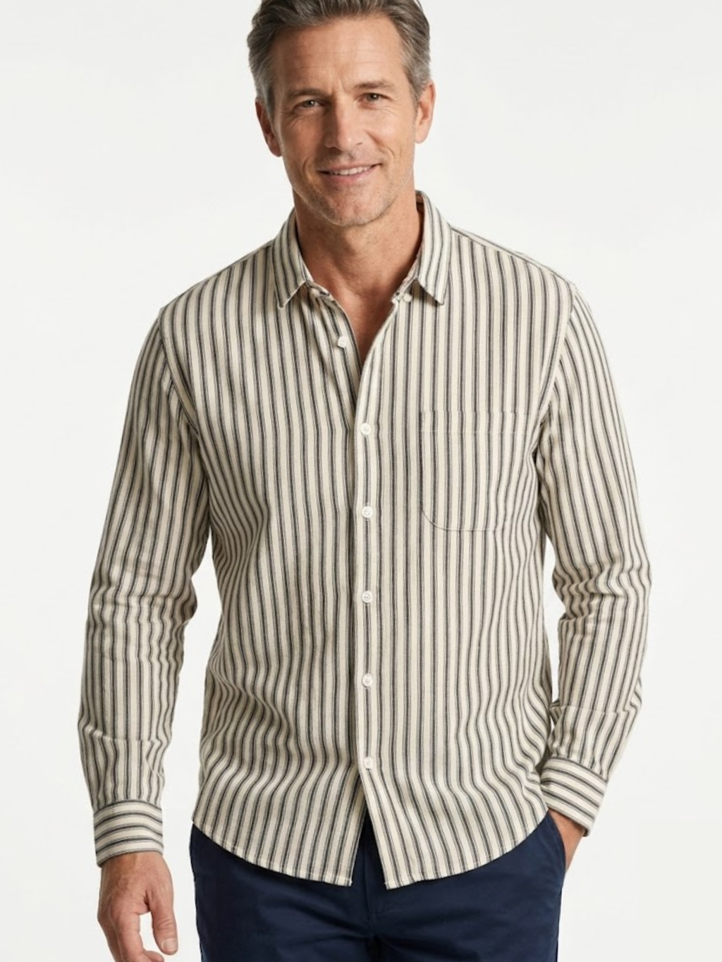 Josh | Lightweight Striped Shirt