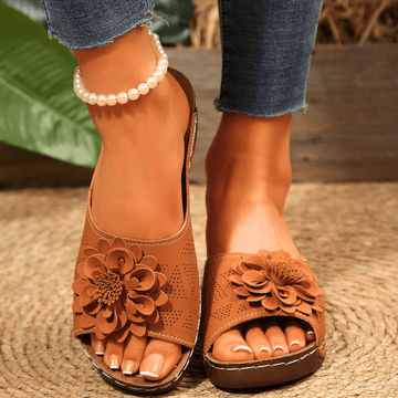 Blossom Wedge Sandals