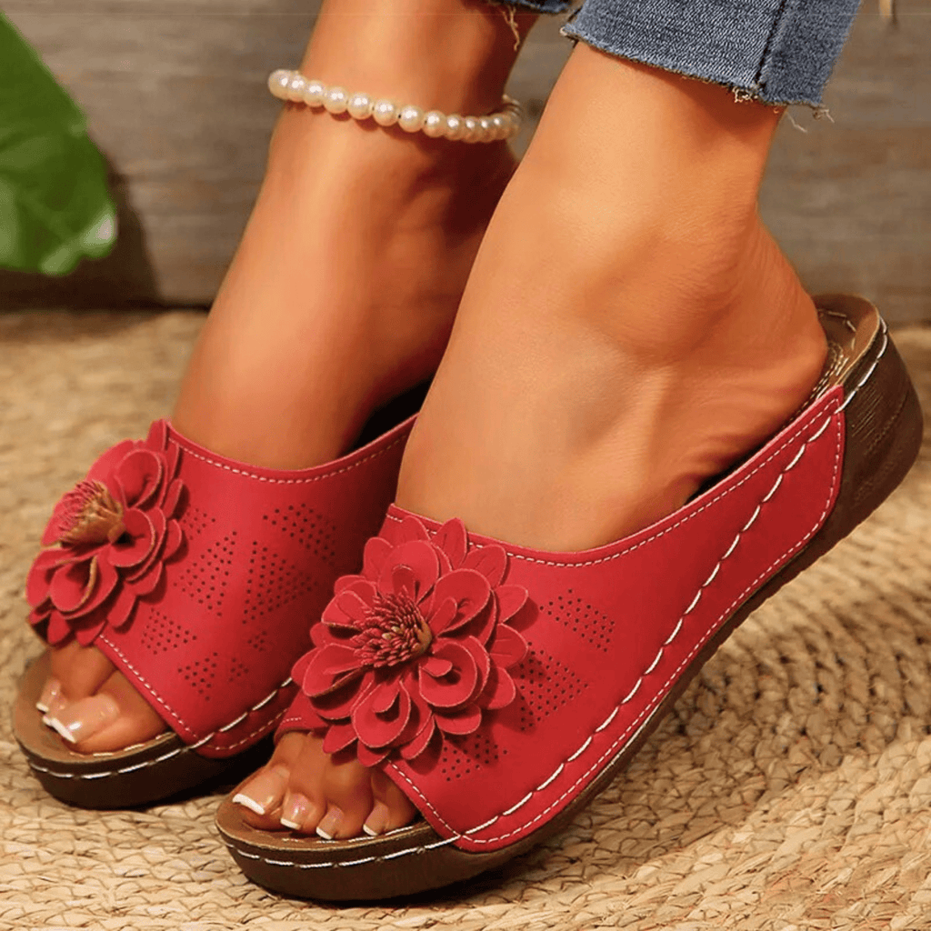 Blossom Wedge Sandals