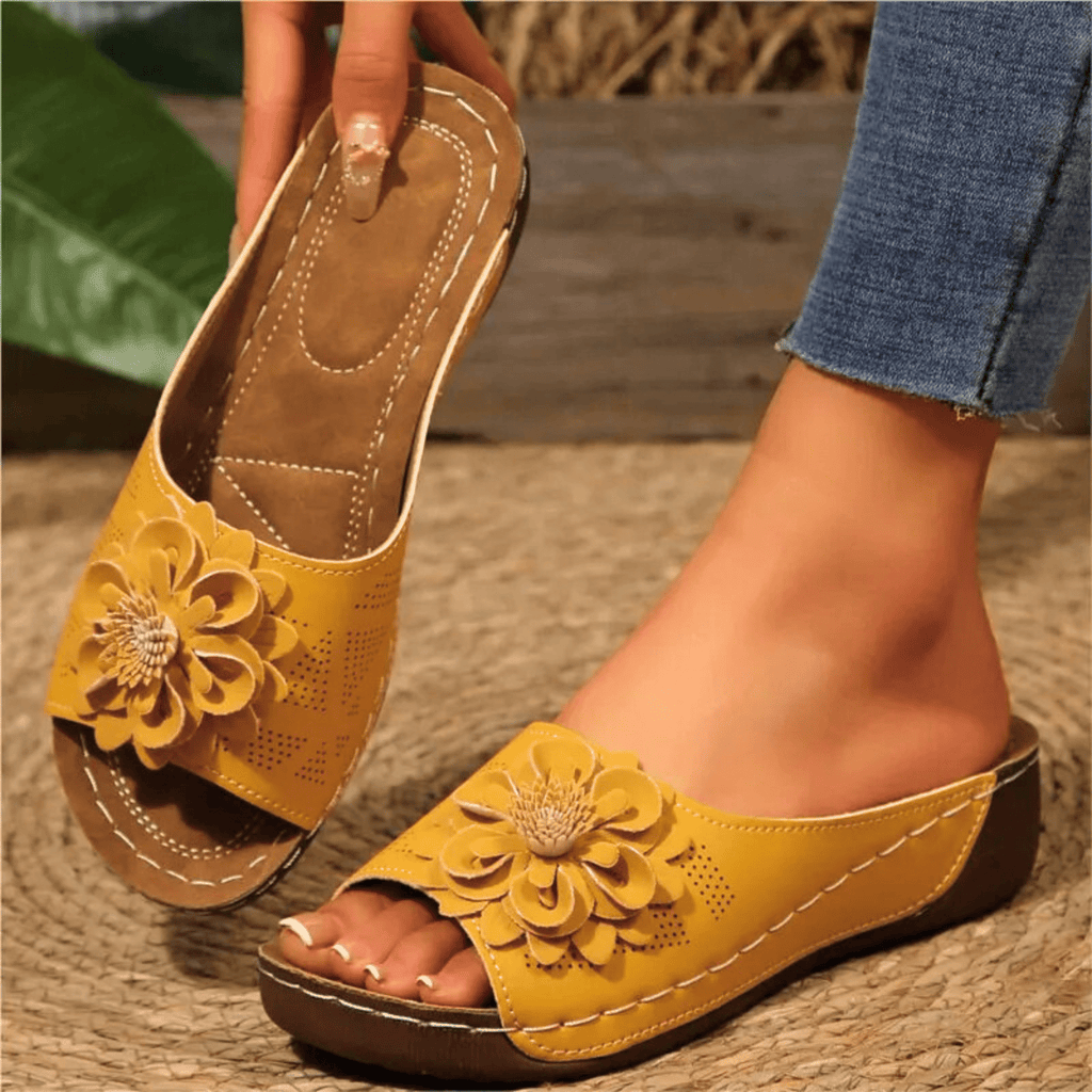 Blossom Wedge Sandals