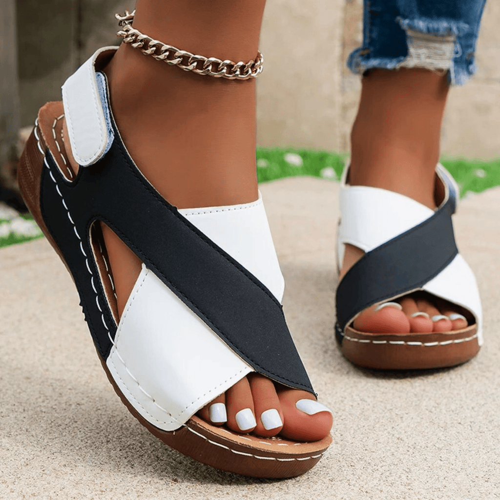 Two-Toned Leather Sandals
