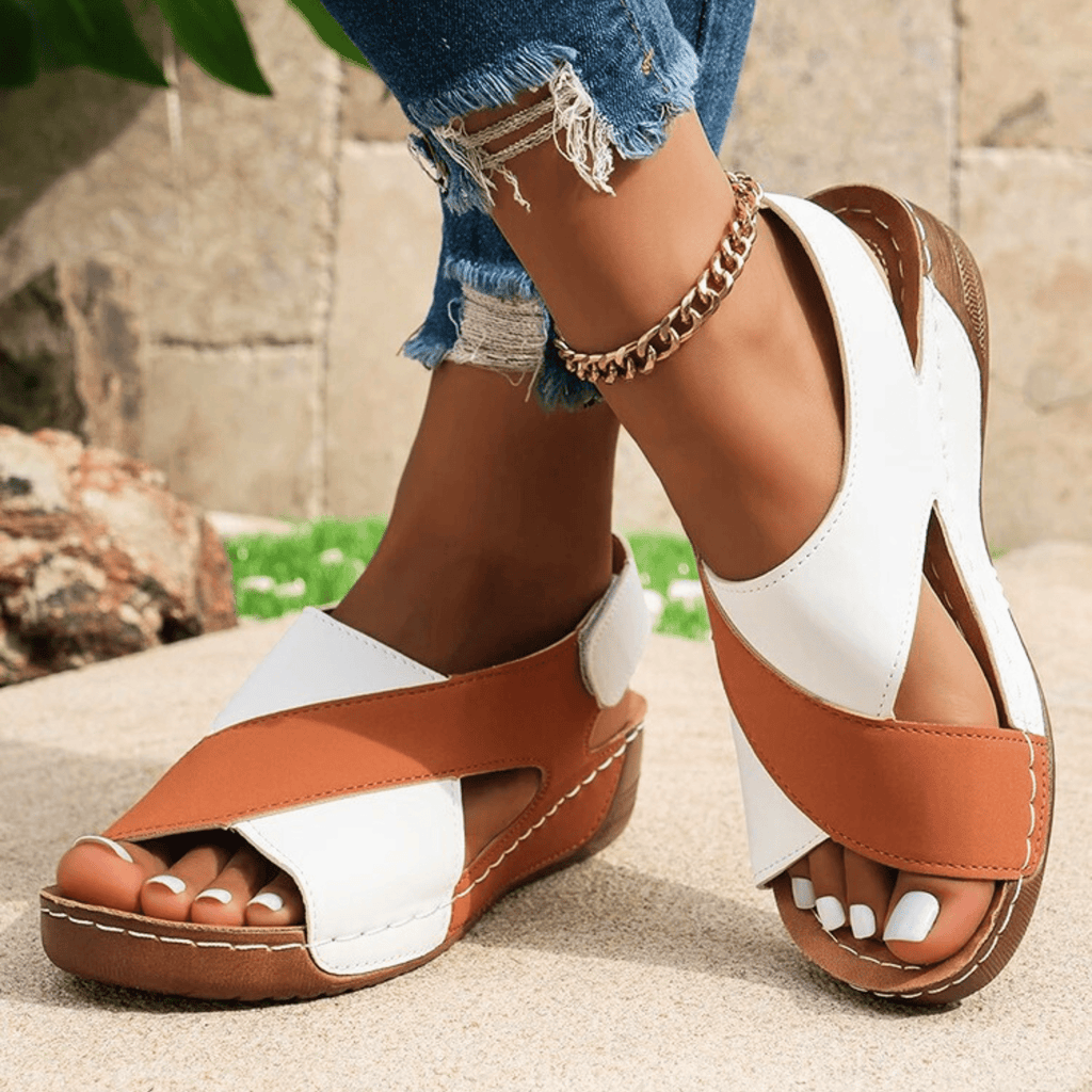Two-Toned Leather Sandals