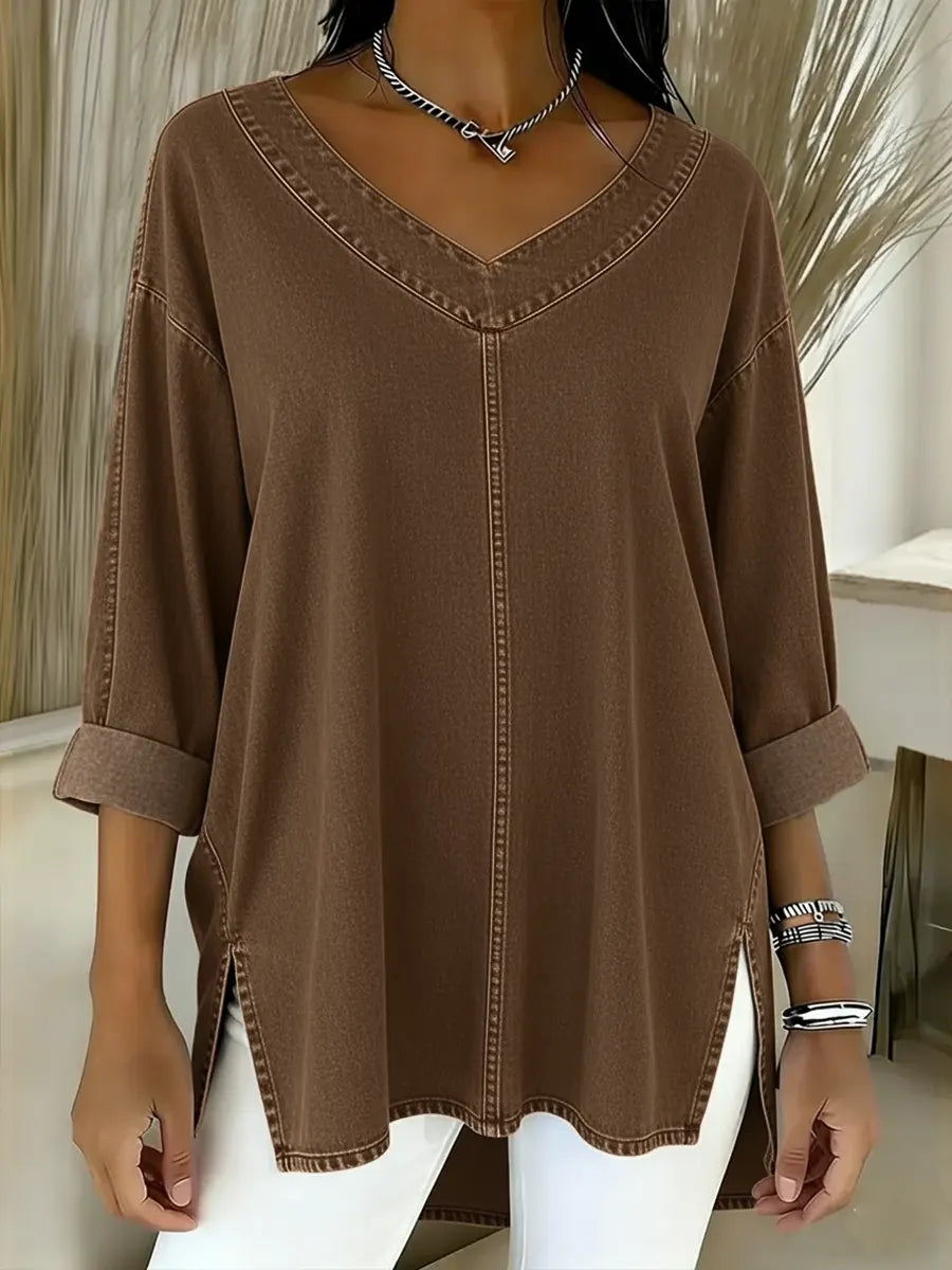 Dina | Casual Denim-look Blouse