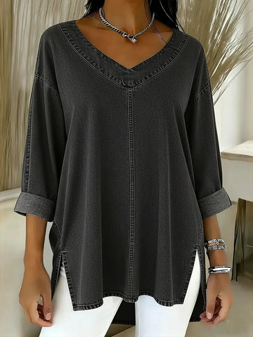 Dina | Casual Denim-look Blouse