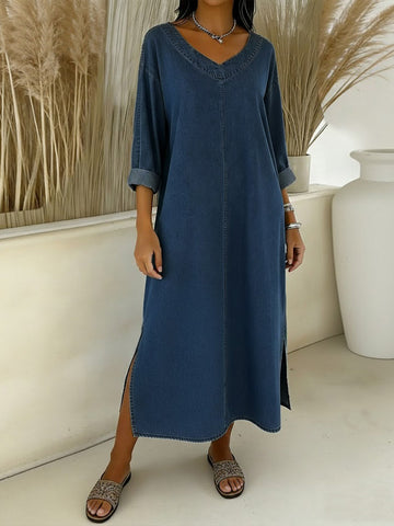 Alisha | Breathable Denim-Feel Dress