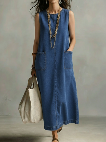 Chrissie | Lightweight Denim-Feel Dress