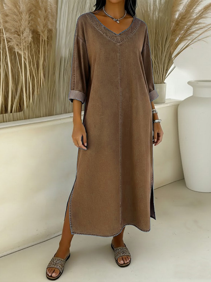 Alisha | Breathable Denim-Feel Dress