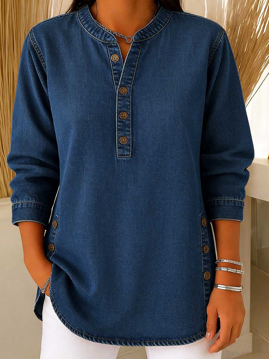 Annabel | Breathable Denim-look Blouse