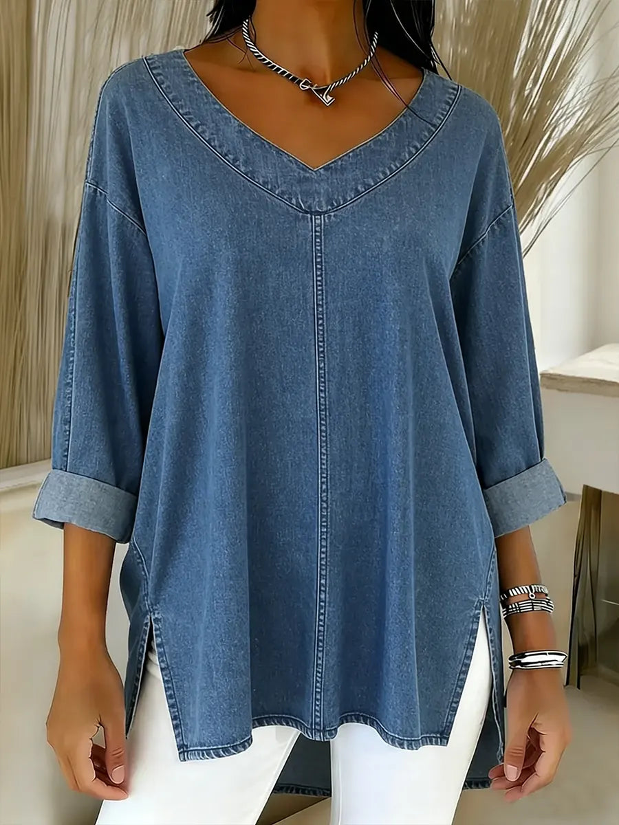 Dina | Casual Denim-look Blouse