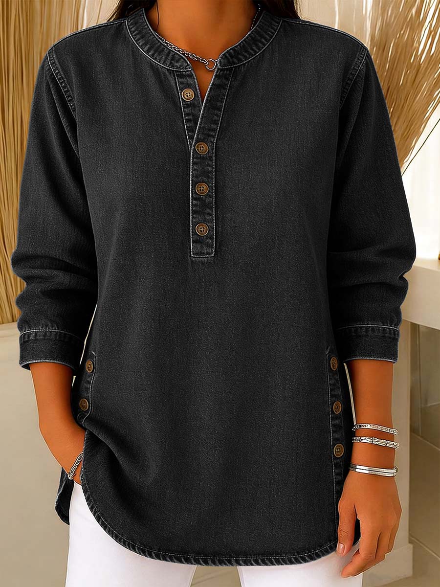 Annabel | Breathable Denim-look Blouse