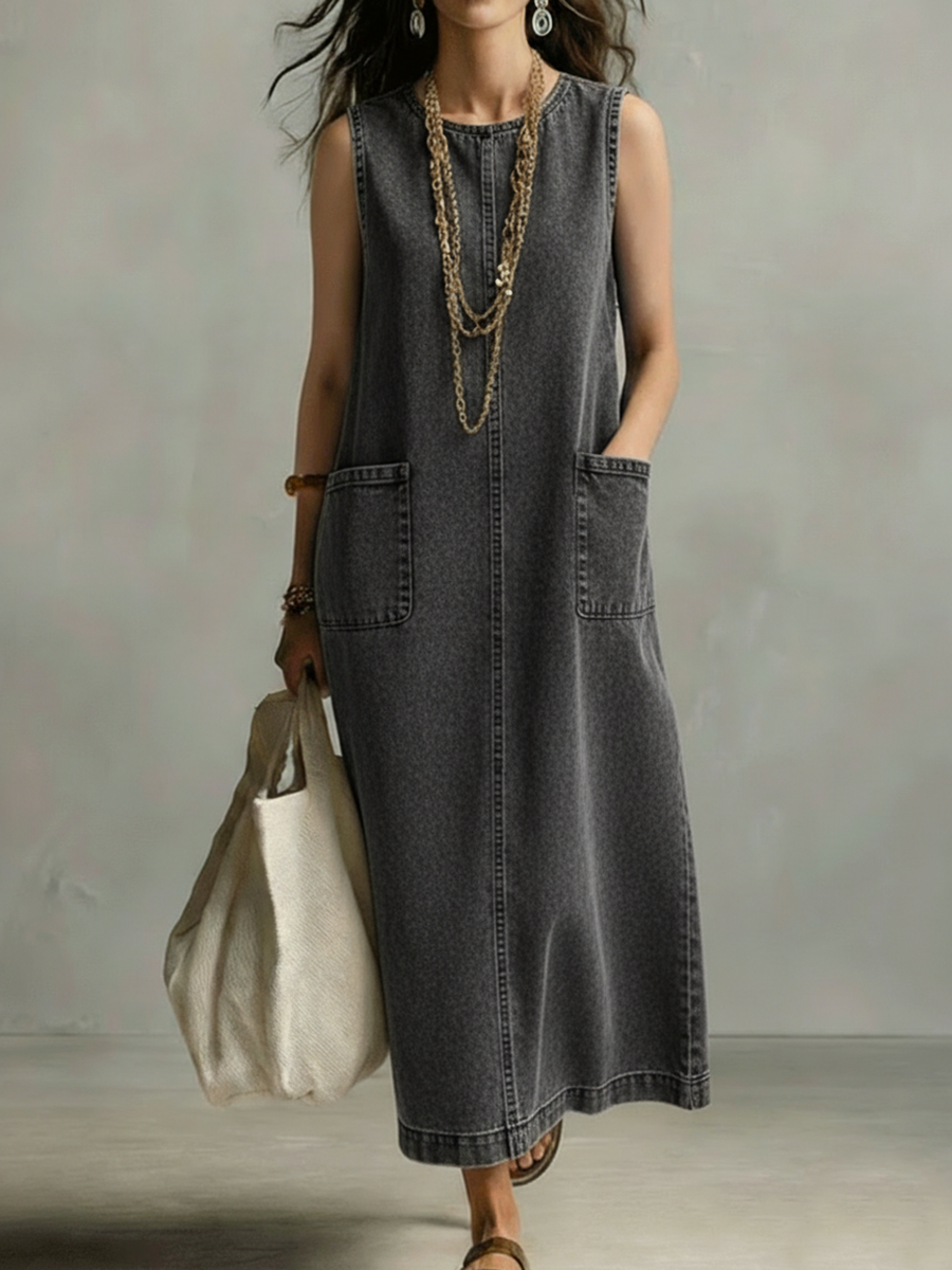 Chrissie | Lightweight Denim-Feel Dress