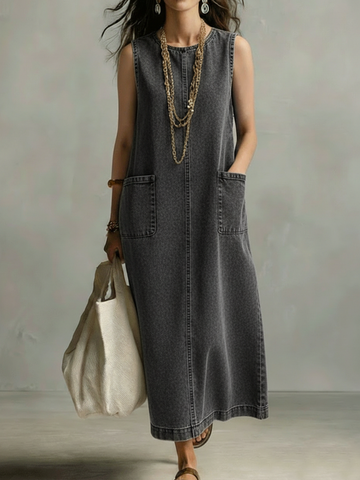 Chrissie | Lightweight Denim-Feel Dress