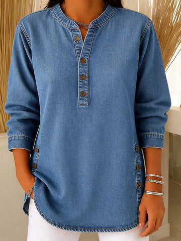 Annabel | Breathable Denim-look Blouse