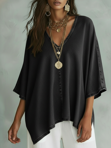 Camilla | Lightweight Denim-Feel Top