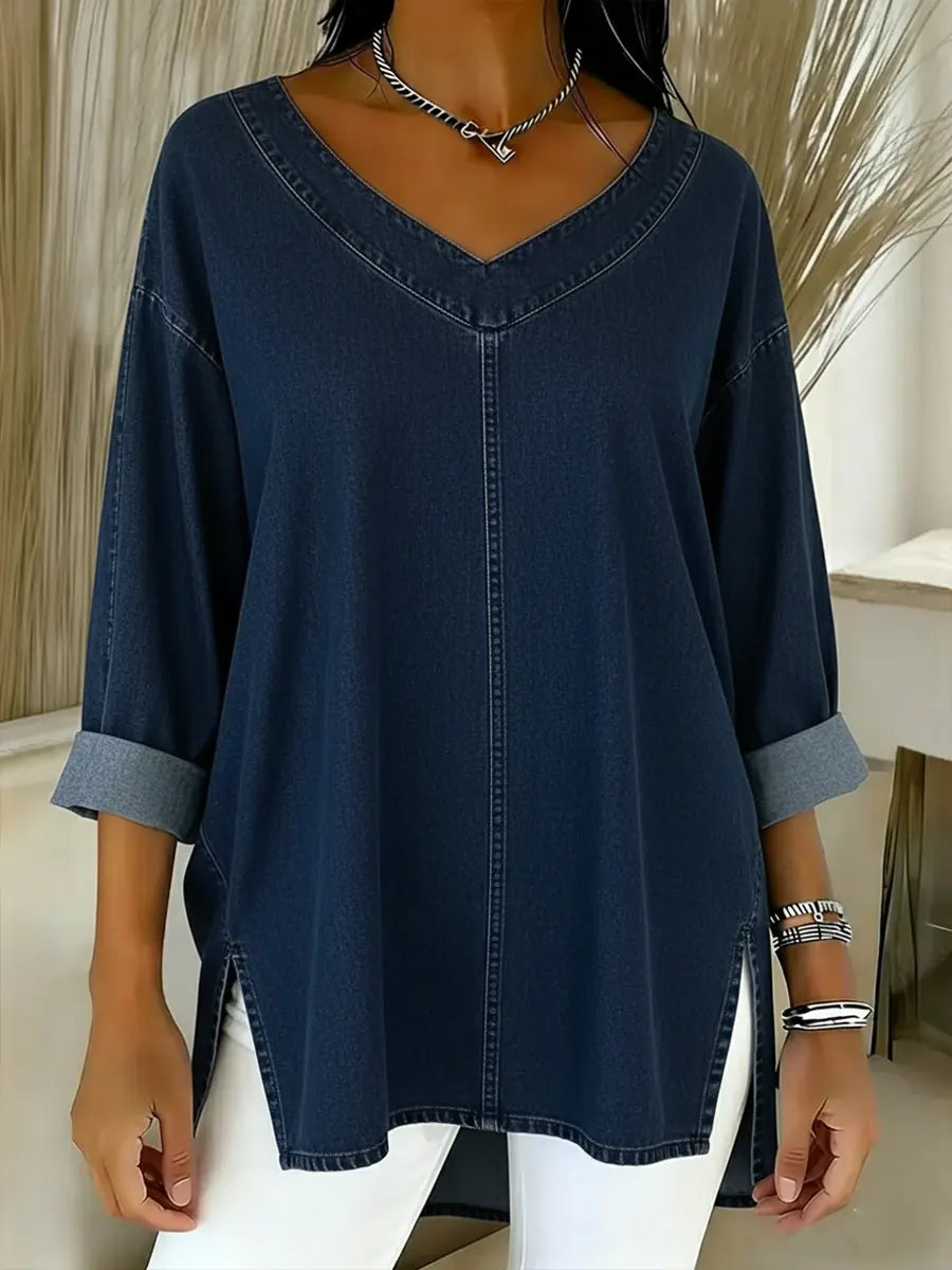 Dina | Casual Denim-look Blouse