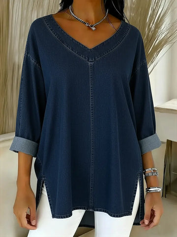 Dina | Casual Denim-look Blouse