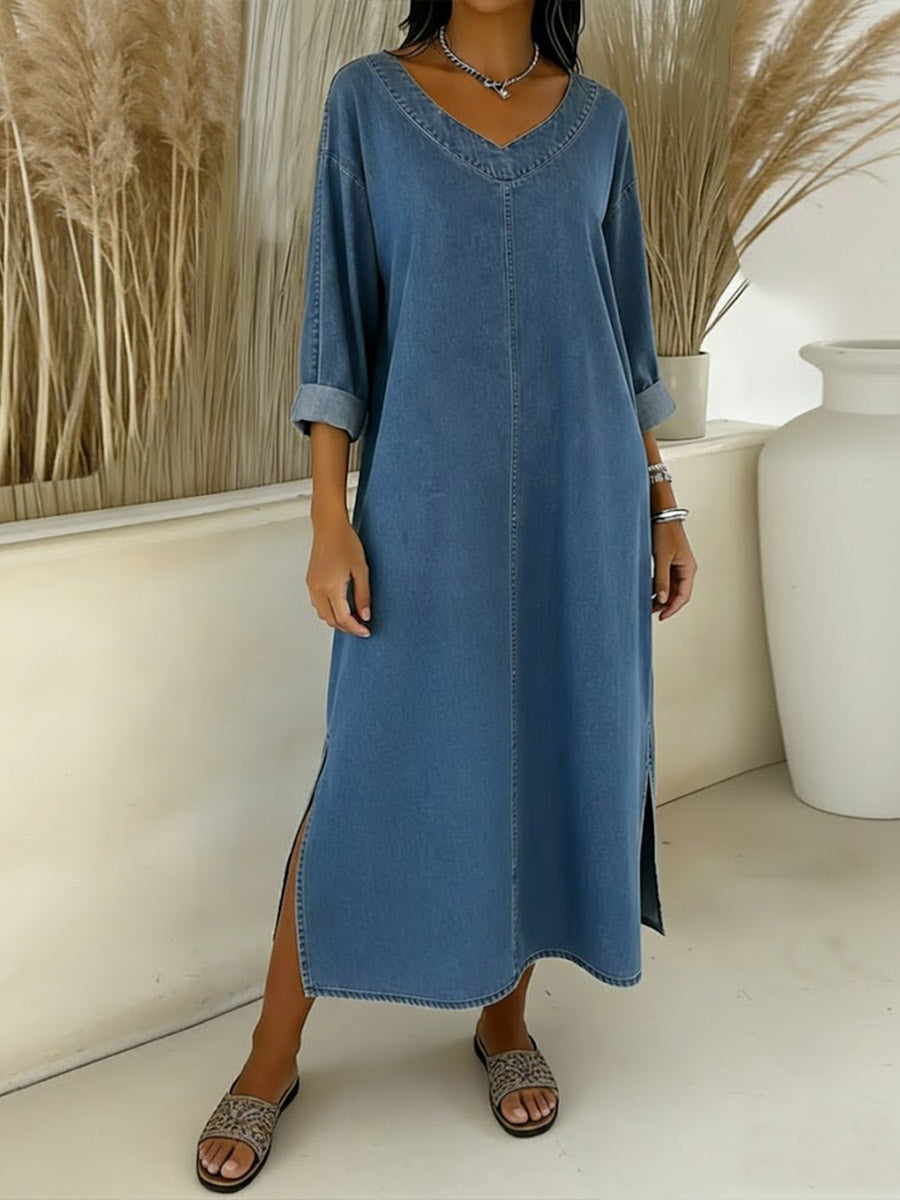 Alisha | Breathable Denim-Feel Dress