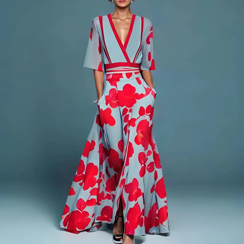 Valeria | Elegant Floral Maxi Dress