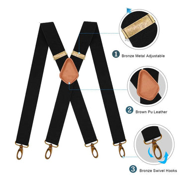 Men’s X-Back Braces with Clip Fastenings